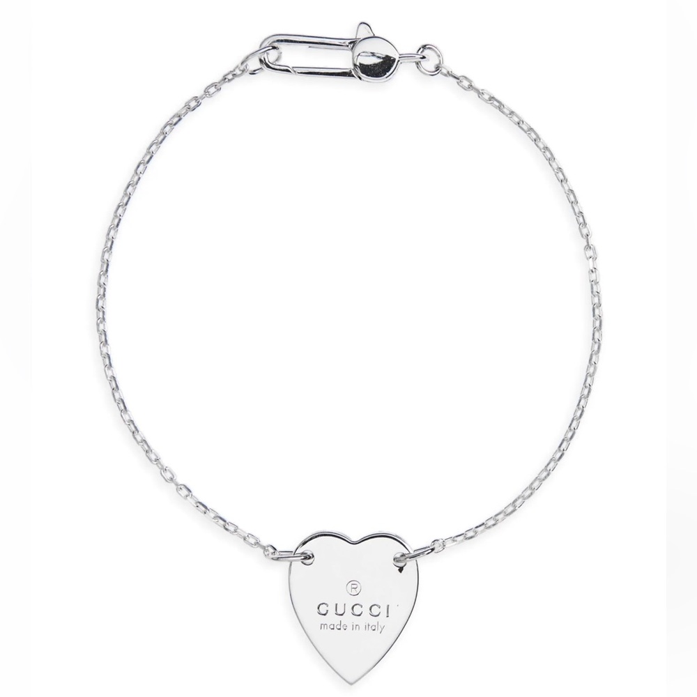 💯Authentic Gucci Trademark Heart Chain Bracelet
